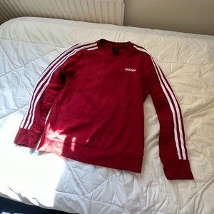 adidas red crewneck jumper